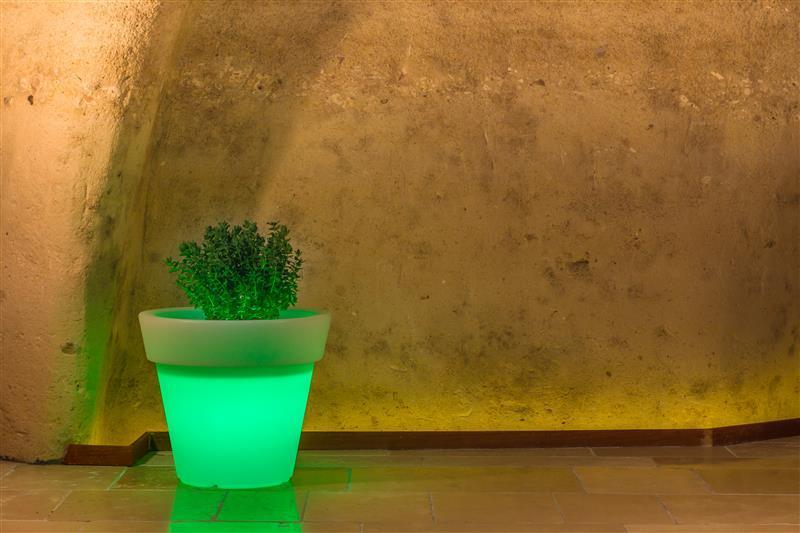 Leuchtvase GEMMA Rund Ø 110 cm - H 95 cm Licht grün