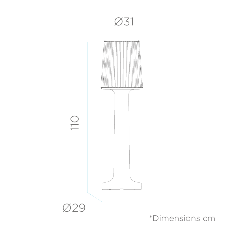LED-Stehleuchte Carmen 110 Akku