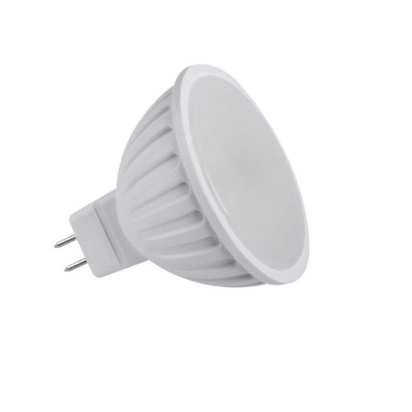 Kanlux LED Strahler / Leuchtmittel, Länge 49 mm, Sockel MR16, Winkel 120 , 5 Watt, 12V AC+DC, 370 Lumen, 3000K warmweiss